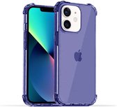 Smartphonica iPhone 12/12 Pro transparant siliconen hoesje - Donkerblauw / Back Cover geschikt voor Apple iPhone 12;Apple iPhone 12 Pro