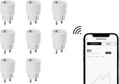 Agunto Smart Plug Smart Plug 8 pièces - Consommation d'énergie - Minuterie - Avec application