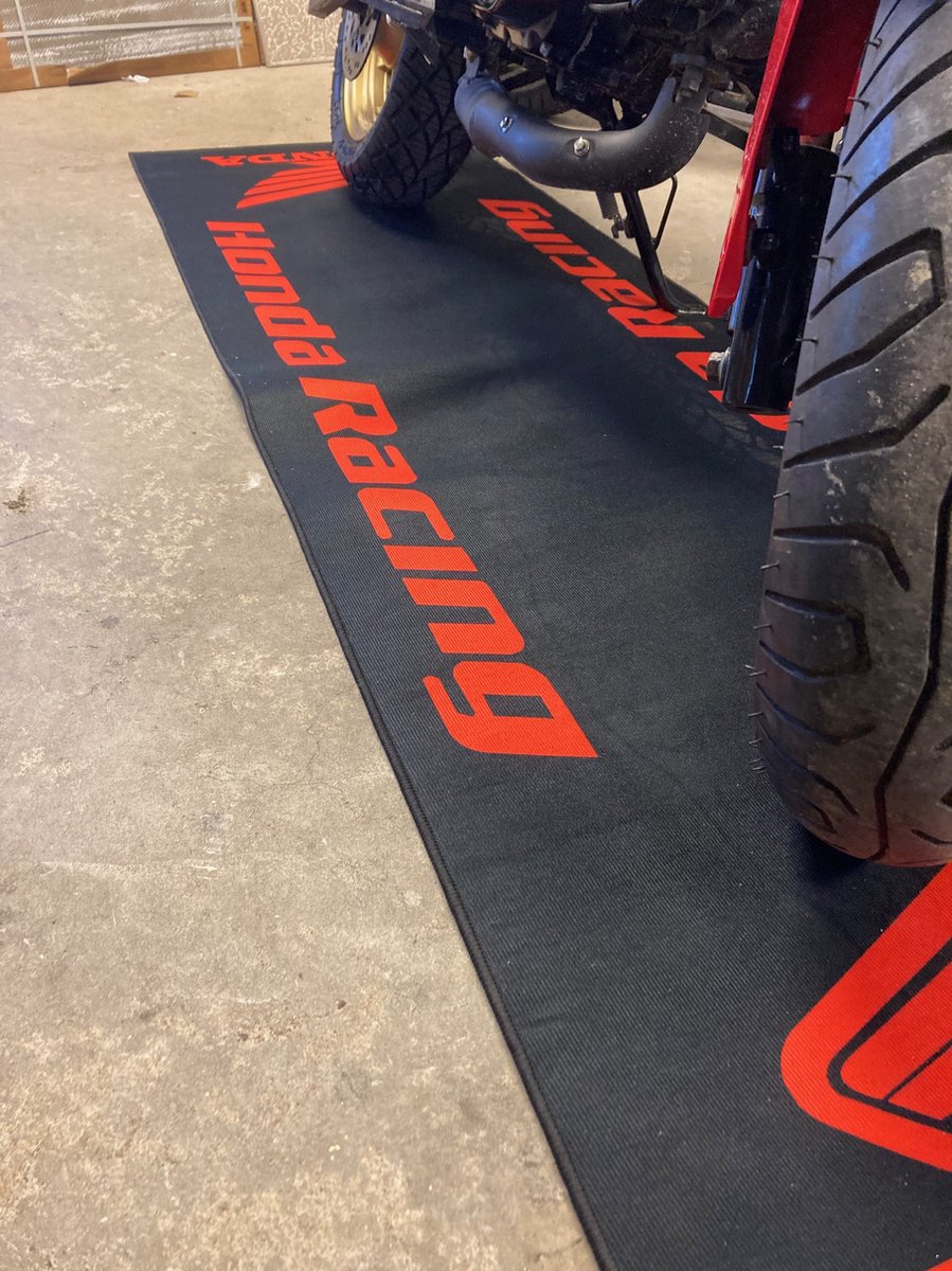 Garage mat Honda Milieu mat Motorrijder kado Honda accessoires