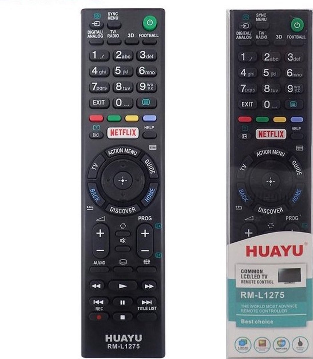 Universele afstandsbediening voor de Sony TV RMT-TX100D | bol.com