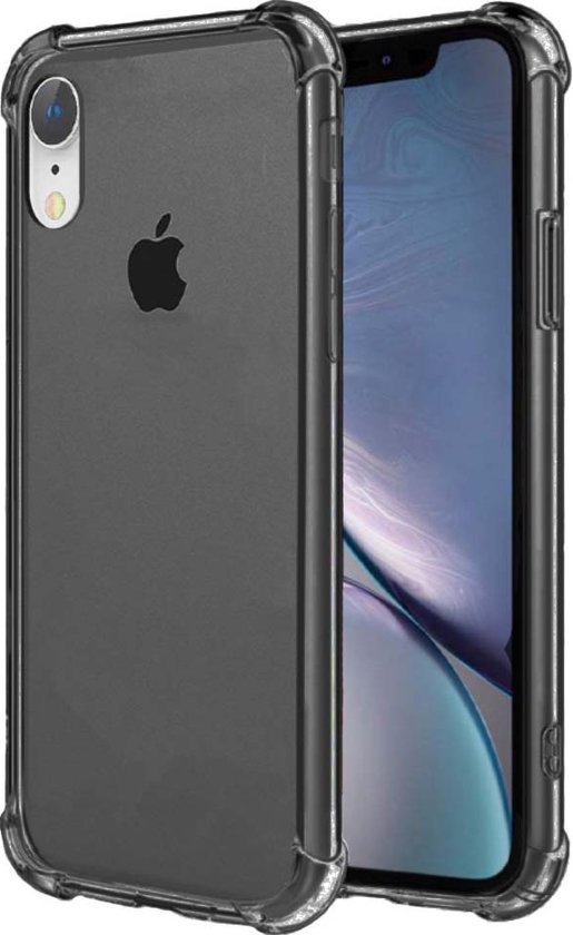 Coque Smartphonica pour Apple iPhone Xr - Coque pour iPhone Xr Avec Bumper Antichoc - Coque Arrière en Siliconen/ TPU - Zwart