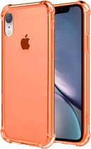 Smartphonica iPhone Xr transparant siliconen hoesje - Oranje / Back Cover geschikt voor Apple iPhone XR