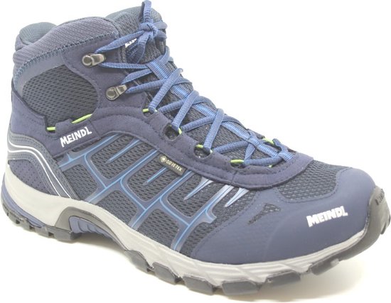 Meindl, QUEBEC MID GTX, 5558-49, Blauwe Heren Halfhoog Wandelschoen A-B Categorie