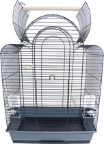Bol.com Interzoo - Vogelkooi -Sonia 3 cabrio - Kleur: zwart/grijs - Afmetingen: 54x34x78/85 cm aanbieding
