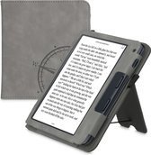 kwmobile flip cover voor Kobo Libra 2 - Book case met magnetische sluiting - Hoes voor e-reader in grijs