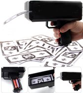 Money gun - Incl Nep Geld - Geld Pistool - Gadget - Zwart - Ca. 2 Meter bereik
