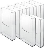 7 Pack Folderhouder voor aan de wand A4 formaat staand| folderrek | brochurehouder | folderdisplay | folderbak hangend| A4
