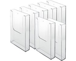 7 Pack Folderhouder voor aan de wand A4 formaat staand| folderrek | brochurehouder | folderdisplay | folderbak hangend| A4