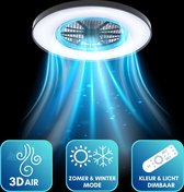 3D AIR LED Plafondlamp met ventilator 2022 - Winter en zomerstand met Full Room Circulatie - Incl. Afstandsbediening