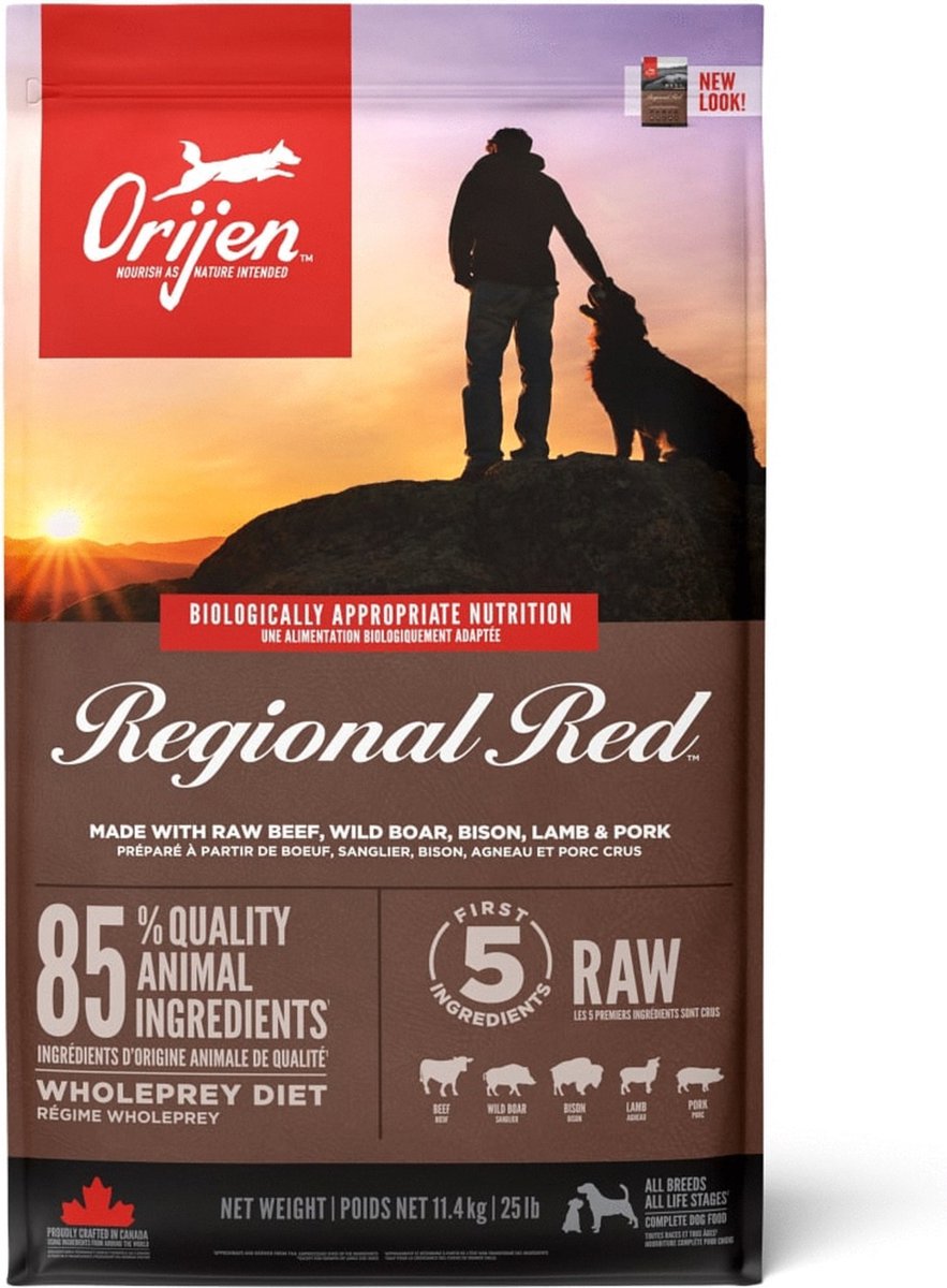 Orijen Whole Prey Regional Red Dog - Rund & Zwijn