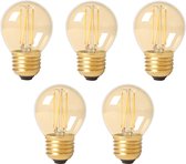 5 pièces Lampe boule LED Calex E27 3.5W 2100K Or dimmable