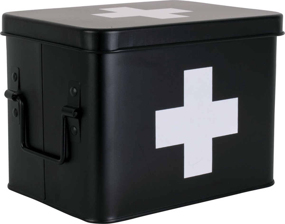 Medicine storage box medium metal matt black | bol.com