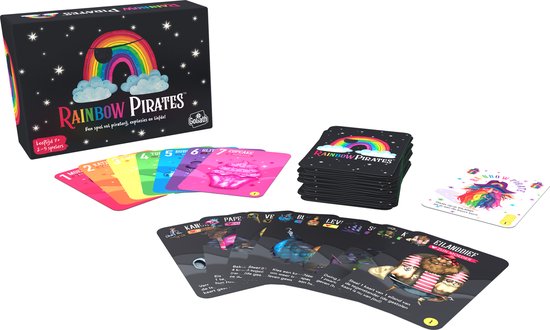 Thumbnail van een extra afbeelding van het spel Rainbow Pirates - Partyspel - Kaartspel