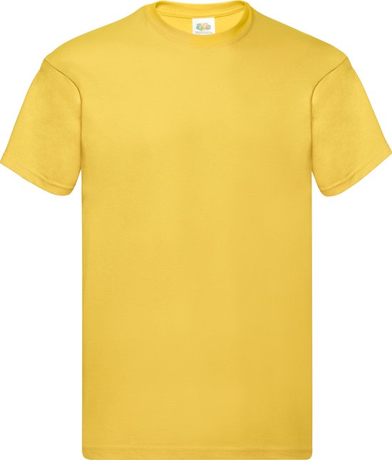 T-shirt jaune foncé Fruit of the Loom Taille Original L