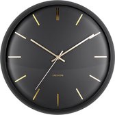 Karlsson Globe - Horloge murale - mouvement silencieux - 40 cm - noir