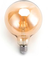 Ampoule Globe G125 - E27 - verre doré | 8 W = 51 W | flamme filament 2200K - non dimmable
