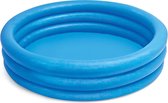 Intex Crystal Zwembad 114x25 cm Blauw - Opblaaszwembad 3 rings - rond 114 x 25 cm