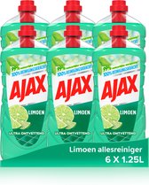 Ajax Allesreiniger Limoen 6 x 1.25L - Voordeelverpakking