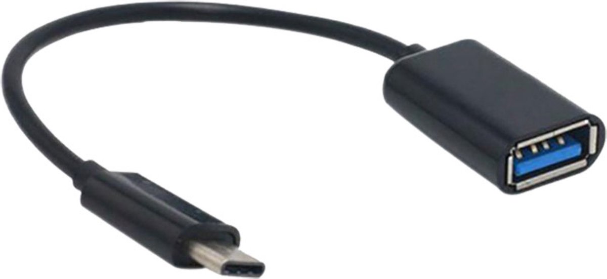 DW4Trading Kabel USB 3.1 C Male naar USB 3.0 A Female - 20 cm - Zwart