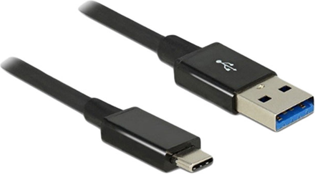 DW4Trading Kabel USB 3.1 C Male naar USB 3.0 A Male - 1 mtr - Zwart