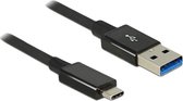 DW4Trading Câble USB 3.1 C Mâle Vers USB 3.0 A Mâle - 1 Mtr - Noir