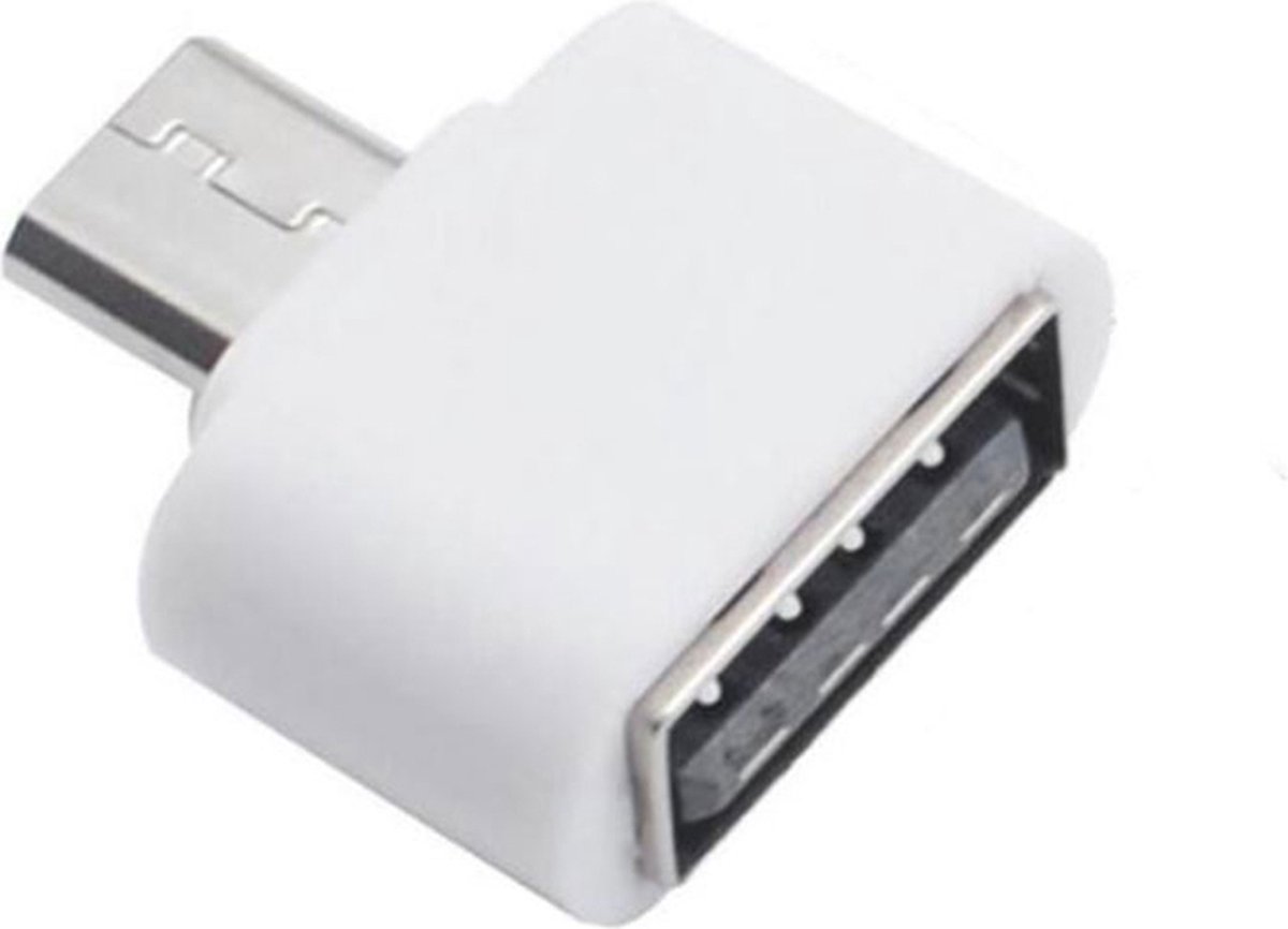 DW4Trading Adapter USB A Female naar Micro USB B Male - Verloop - Wit