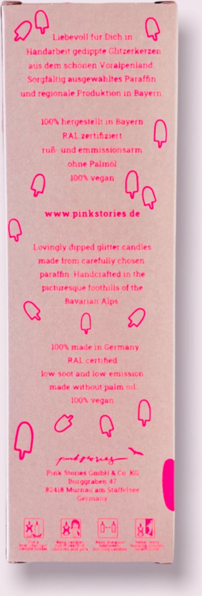 Pink Stories dip dye glitter kaarsen - kaarsen - special anniversary — cadeau in Wonen & Interieur - foto 5