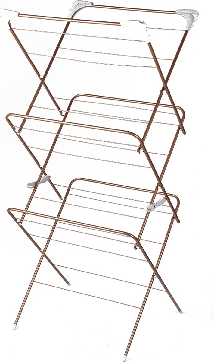 Beldray LA072498NROSEEU Glisten Elegant Clothes Airer, 15 Metre Drying Space, Rose Gold, Ideal For Clothing, Bed Spreads, Handy Fold Out Hooks