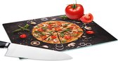 Glazen Snijplank - 28x20 - Pizza - Groente - Kruiden - Keuken - Snijplanken Glas