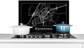Spatscherm keuken 60x40 cm - Kookplaat achterwand Roosendaal - Kaart - Stadskaart - Plattegrond - Muurbeschermer - Spatwand fornuis - Hoogwaardig aluminium