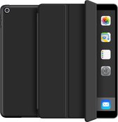 Hoes geschikt voor iPad 2019/2020/2021 -– Zwart - 10.2 Inch Ipad 7/8/9 Soft Silicone Magnetische Smart Folio Book Case  -papierachtig -  Apple - iPad 7 – iPad 8 -  iPad Hoesje - Ipad Case - Ipad Hoes - Autowake  - Tri-fold - Tablethoes – Smartcase