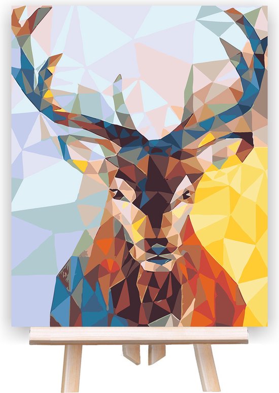 Peinture Par Numéros Adultes - Peintures à Faire Soi-même - Cerf - Cool  Deer - Bois 