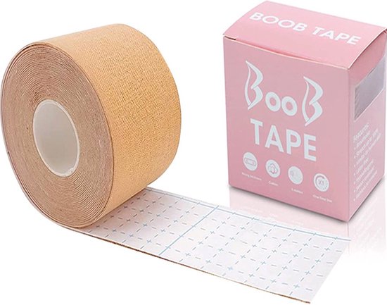UbodyOasis Boob Tape Set - Boobytape voor borstlift en tepelkleed voor vrouwen - Instant borstlift voor plus size en goede lijnen - Zwart - 7,5 cm
