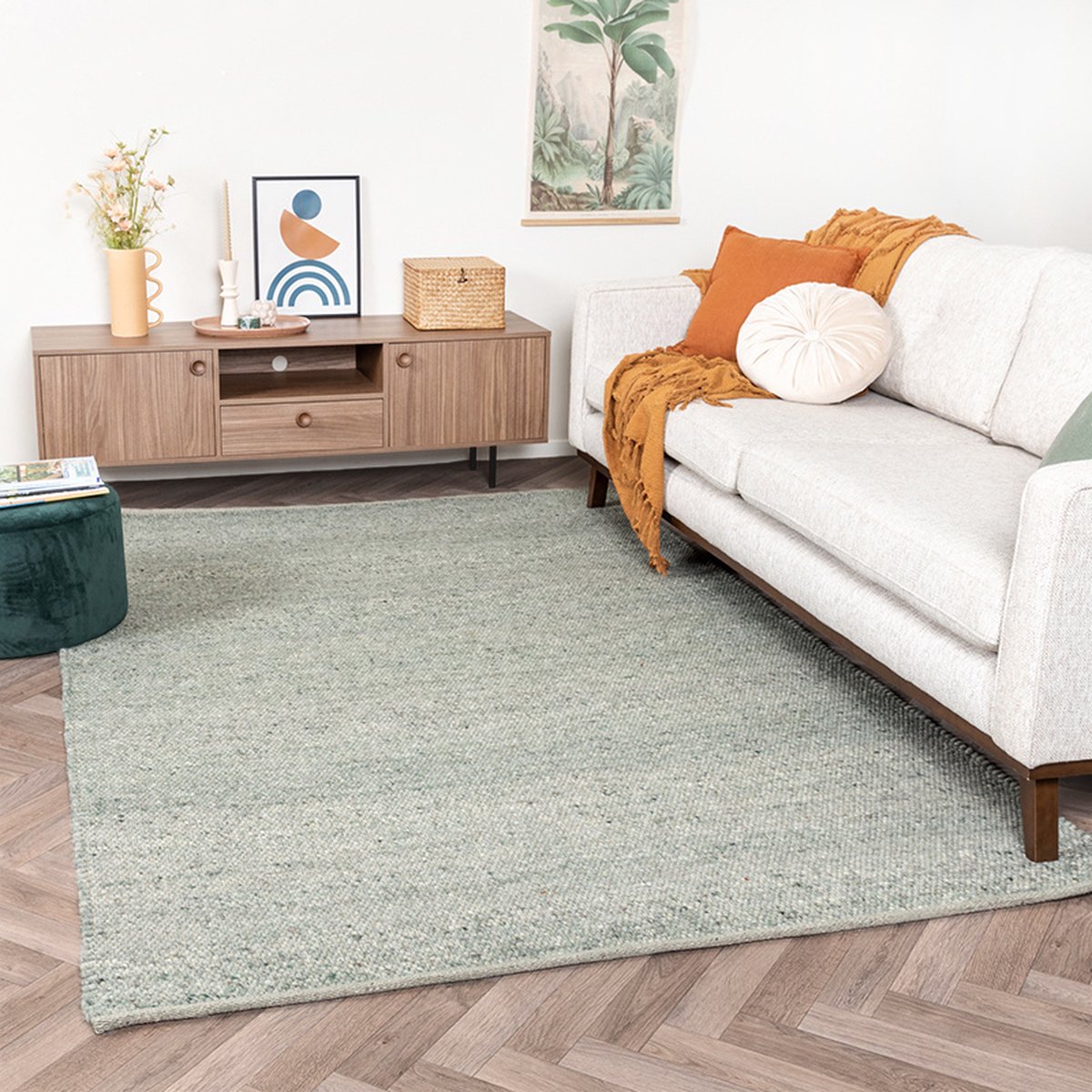 NATURL. Wollen vloerkleed - Wise Groen No. 411 - 160x230cm
