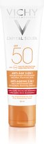 Vichy Capital Soleil SPF50 3-in-1 Anti-Aging Antioxidante Zonbescherming - Gelaat 50ml