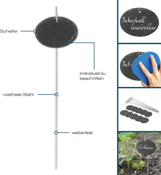 50 stuks etiketten T-type tuinborden voor tuinplanten, bamboeplantenmarkeringen, herbruikbaar, voor buiten, voor tuin, kruiden, vazen, groenten, met marker