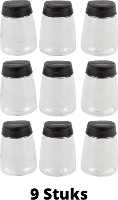 Vierkante Kruidenpotjes - 48 stuks - Glas - Bamboe dop