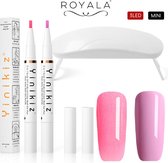 Royala 06 Gellak One Step Gel Polish Pen - 2 kleuren /Pennen - incl. mini UV lamp - GEEN Base of Top coat nodig - gel nagellak kit - nepnagels - gel nagellak