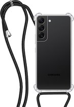 Hoes Geschikt voor Samsung S21 Hoesje Transparant Met Telefoonkoord Cover Shock Proof Case Koord Hoes