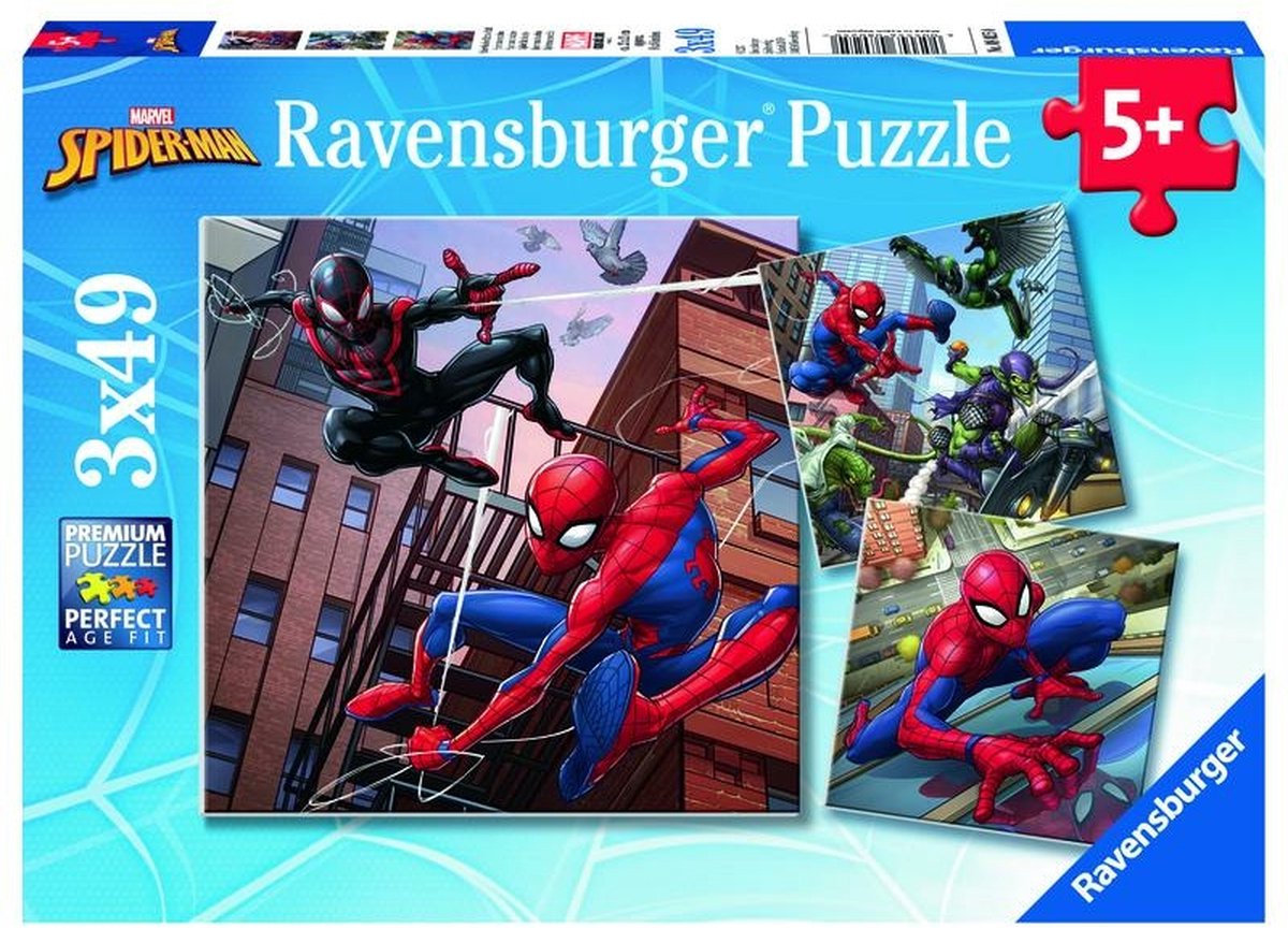 Ravensburger puzzel Spiderman in Actie - 3x49 stukjes — afbeelding 8