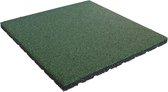 Rubber tegels 30 mm - 0.75 m² (3 tegels van 50 x 50 cm) - Groen