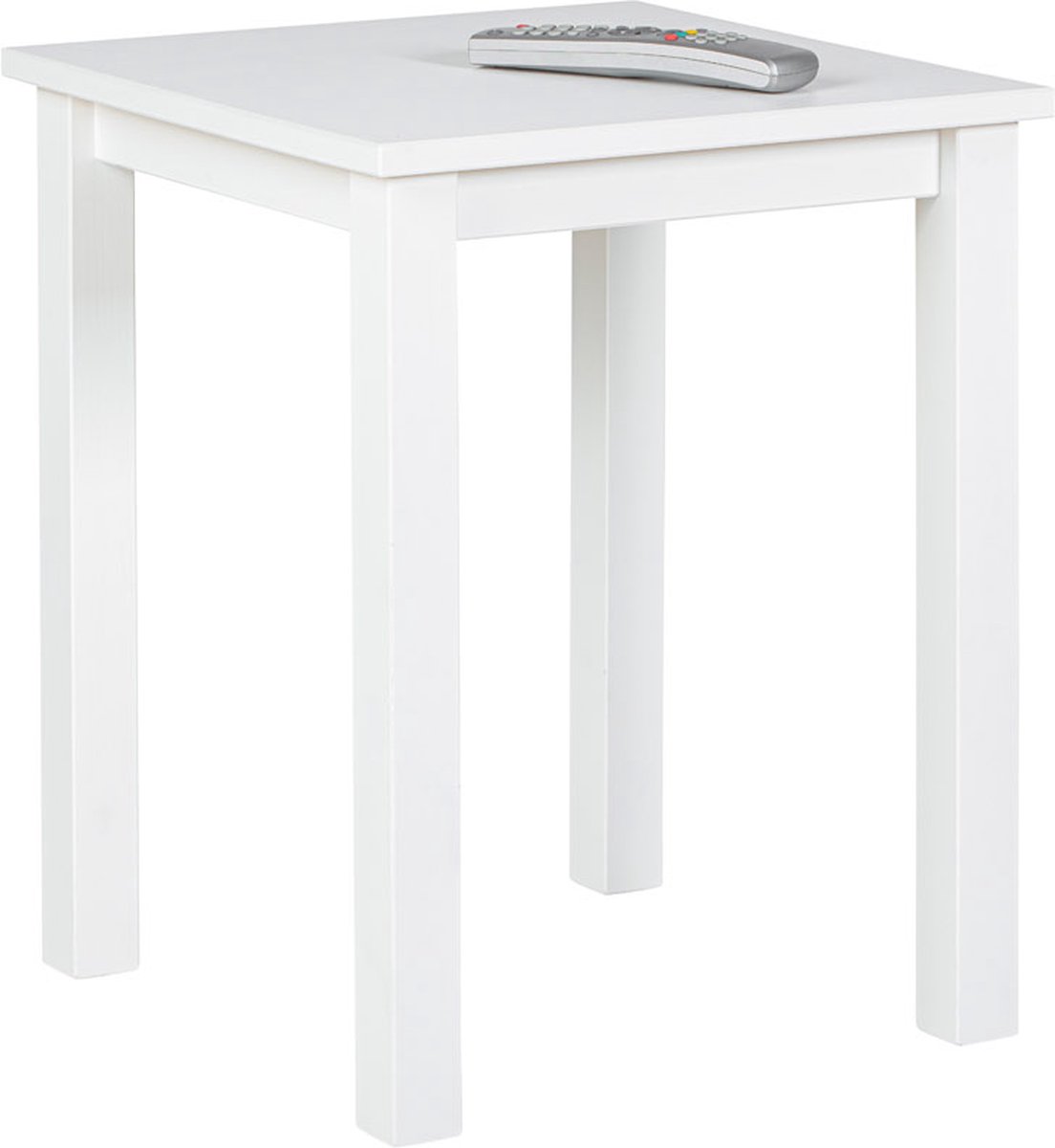 Bijzettafel Asgar 45x45x55cm - Wit Gelakt Dennenhout