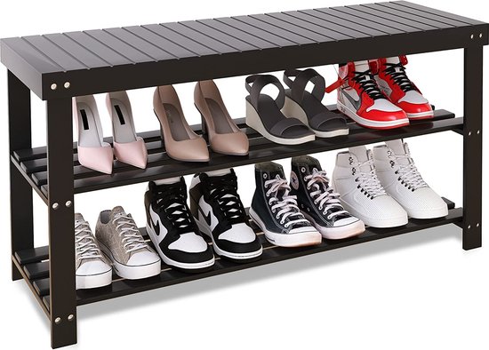 Schoenenrek - schoenenkast - voor het opbergen van schoenen - ruimtebesparend - voor veel paar schoenen 86 x 28.5 x 45.5 cm