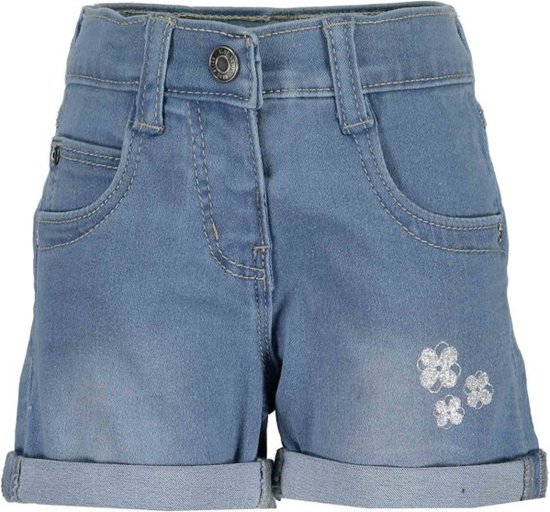 Blue Seven-Mini girls woven jeans shorts-MAGIC POND -LT BLUE ORIG
