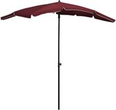 vidaXL - Parasol - met - paal - 200x130 - cm - bordeauxrood