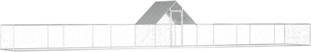 vidaXL - Kippenren - 14x2x2 - m - gegalvaniseerd - staal
