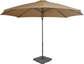 vidaXL - Parasol - met - draagbare - voet - taupe