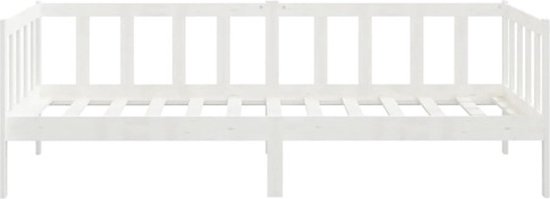 Canapé convertible pin massif blanc 90x200 cm
