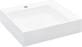 vidaXL Lavabo 50x50x12,3 cm fonte minérale / fonte marbre blanc