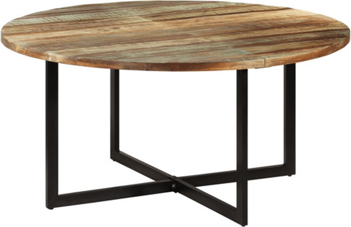 vidaXL Eettafel - 150x75 - cm - massief - gerecycled - hout Bruin